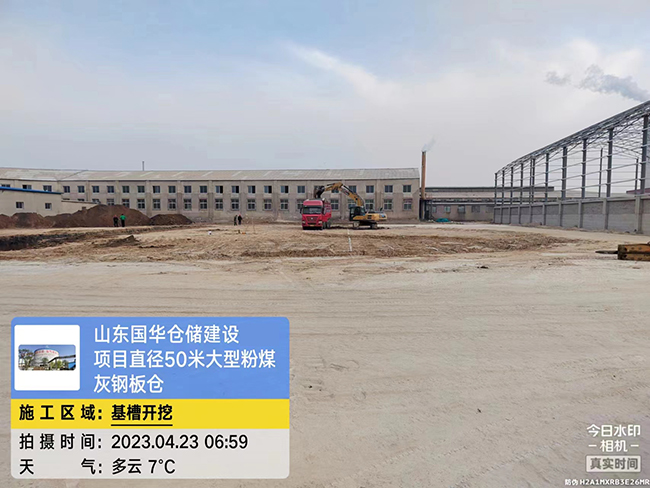 漳州大型粉煤灰钢板仓直径50米项目进场